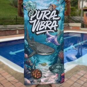 Ocean Flow - Toalla de microfibra - Diseño doble faz